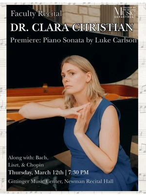 Woman posing on piano. 